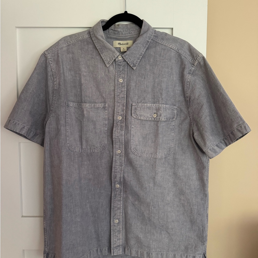 Madewell Light Gray Casual Button Down Shirt
